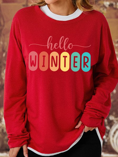 

Lilicloth X Abu Hello Winter Women's Sweatshirt, Red, Hoodies&Sweatshirts