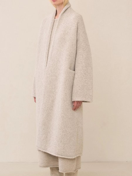 

Long sleeve Elegant Loose Sweater Coat, Light gray, Cardigans