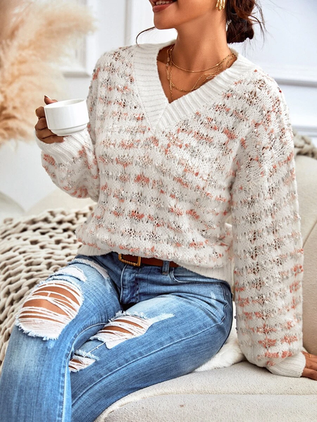 

Knitting Casual Sweater, Multicolor, Sweaters & Cardigans