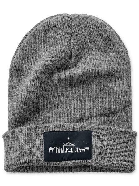 

Jesus Christmas Graphic Beanie Hat, Light gray, Hats