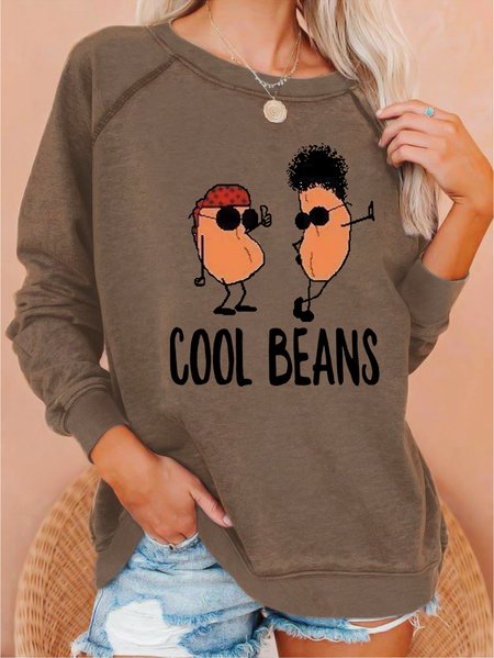 

Lilicloth X JI Cool Beans Women's Sweatshirt, Khaki, Hoodies&Sweatshirts