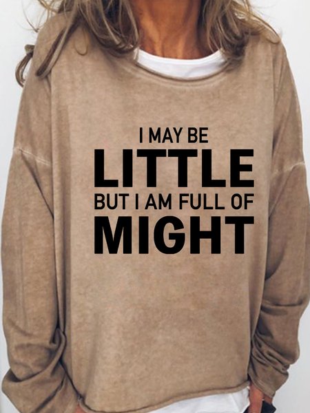 

Lilicloth X JI I May Be Little But I Am Full Of Might Women's Sweatshirt, Light brown, Hoodies&Sweatshirts