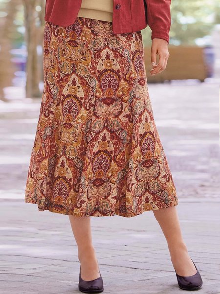 

Boho Color Block Loose Skirt, Multicolor, Skirts
