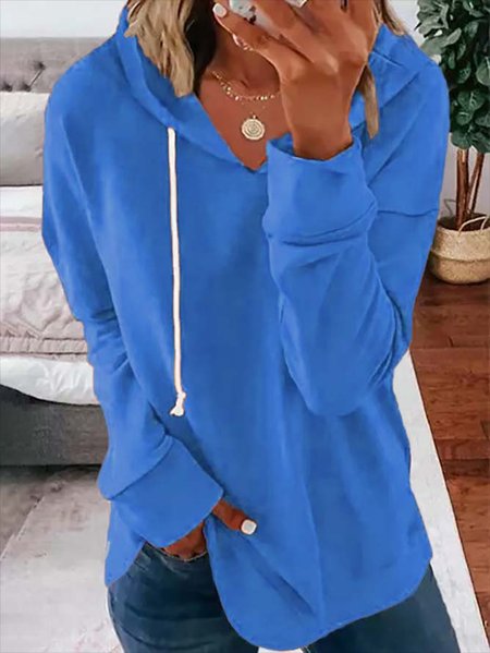 

Hoodie Loose Casual Sweatshirt, Blue, Hoodies & Sweatshirts