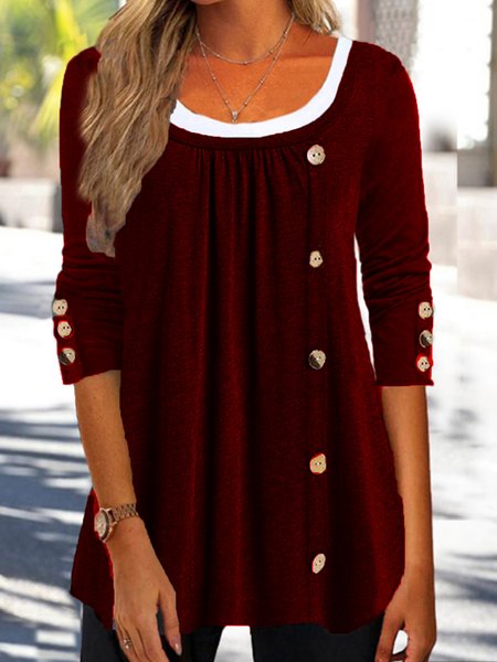 Plain Casual Loose T Shirt