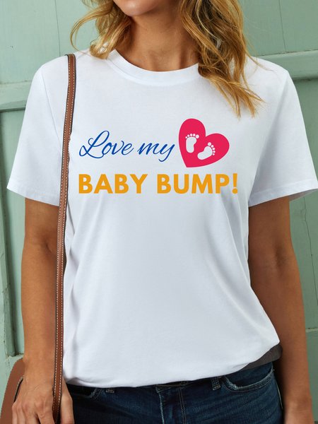 

Lilicloth X Kat8lyst Love My Baby Bump Women's T-Shirt, White, T-shirts