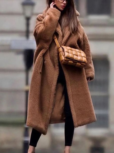 

Plain Teddy Velvet Casual Teddy Jacket, Coffee, Coats