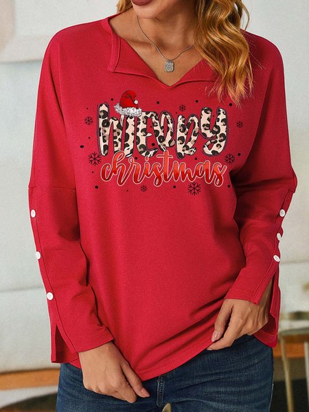 

Women Merry Christmas Hat Shawl Collar Sweatshirt, Red, Hoodies&Sweatshirts