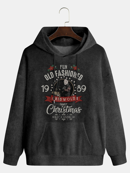 

Christmas Letters Hoodie Sweatshirt, Black, Hoodies&Sweatshirts