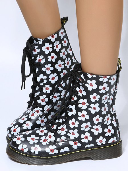 

Womens's Plus Size Cat Printing Martin Boots, Color3, Boots
