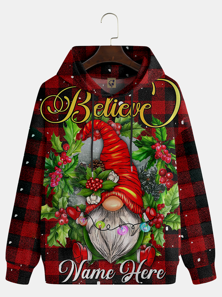 

Santa Claus Plaid Hoodie Sweatshirt, Red, Hoodies&Sweatshirts
