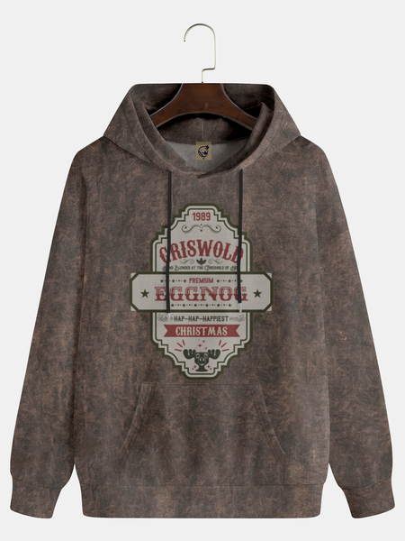 

Christmas Text Letters Hoodie Sweatshirt, Brown, Hoodies&Sweatshirts