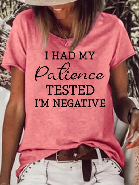 

Womens I Had My Patient Test Funny Casual T-Shirt, Red, T-shirts