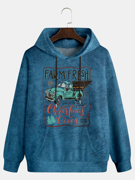 Christmas Car Hoodie Sweatshirt, Blue, Hoodies&Sweatshirts