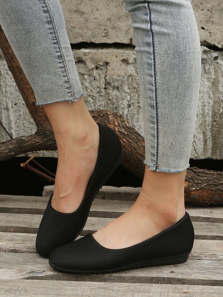 

Black Simple Commuter Flats, Flats