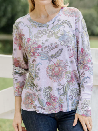 

Floral Regular Fit Casual T-Shirt, Multicolor, Tops
