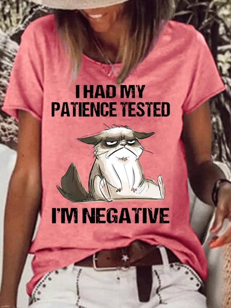 

Women's I Had My Patient Test Casual T-shirt, Red, T-shirts