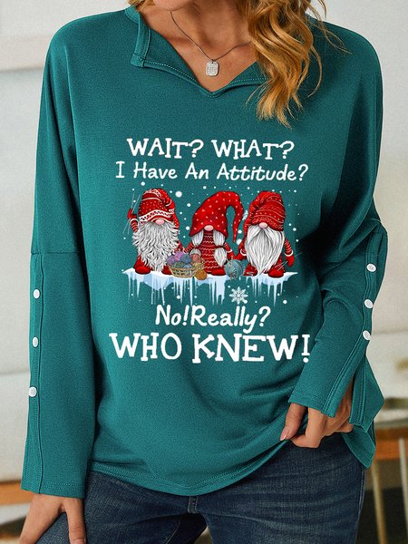 

Women Funny I Have An Attitude No V Neck Sweatshirt, Green, Hoodies&Sweatshirts