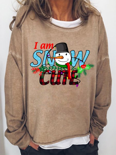 

Lilicloth X Y I Am Snow Cute Women's Sweatshirt, Light brown, Hoodies&Sweatshirts