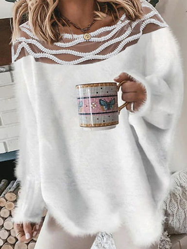 

Wool/Knitting Loose Casual Sweater, Multicolor, Sweaters