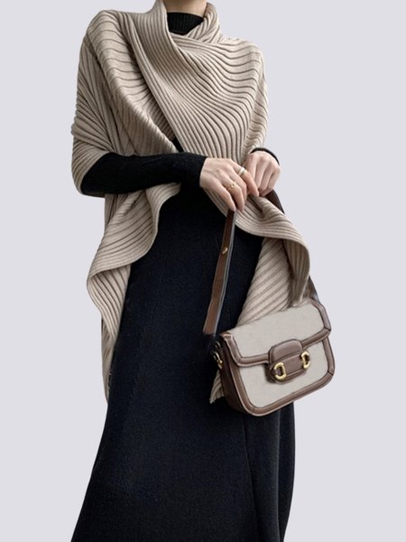 

Acrylic Casual Loose Plain Sweater, Camel, Sweaters