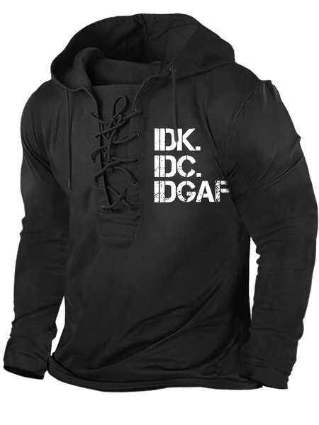 

Men Idk Idc Idgaf Text Letters Sweatshirt, Black, Hoodies&Sweatshirts