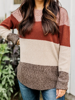 

Color Block Knit Sweater, Multicolor, Sweaters & Cardigans