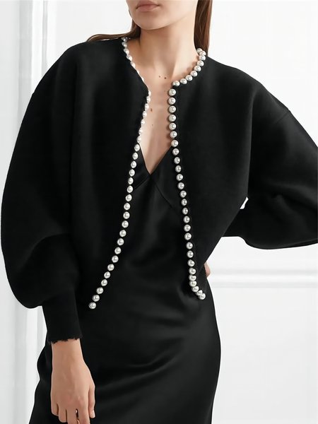 

Long sleeve No Elasticity Regular Fit Jacket, Black, Jackets