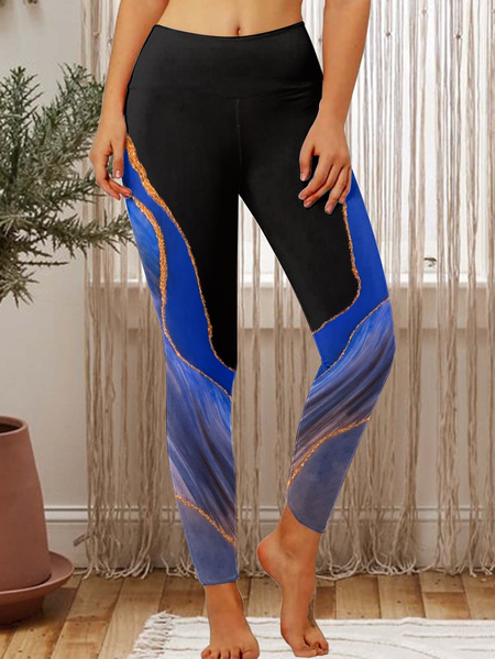 

Lilicloth X Paula Geode Paint Swirl Women's Tummy Control Leggings, As picture, Leggings