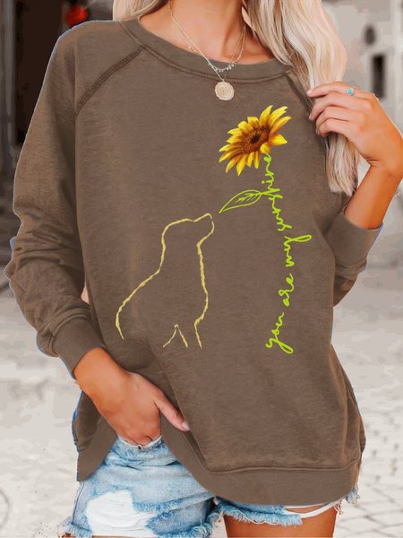 

Womens You Are My Sunshine Dog Lover Letters Sweatshirt, Coffee, Hoodies&Sweatshirts