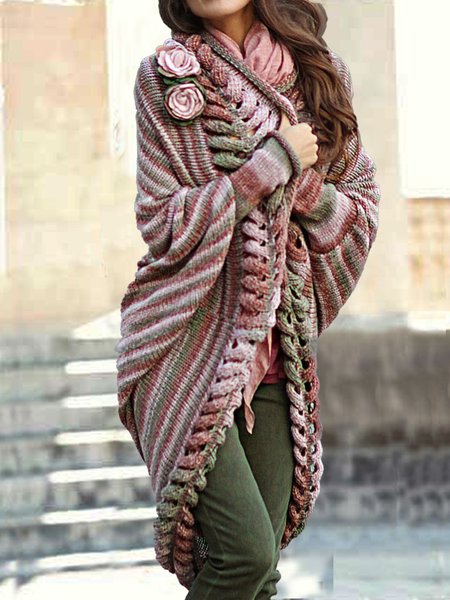 

Vintage Gradient Stripe Cardigan, Multicolor, Outerwear