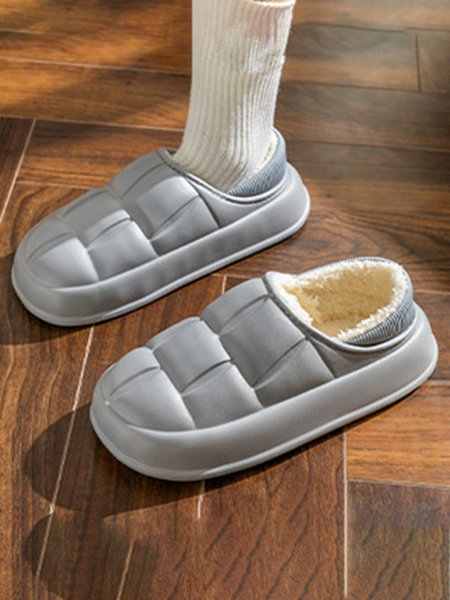 

Waterproof Couple EVA Fleece Home Slippers, Gray, Women Shoes>>Women's Shoes>>Women Slippers