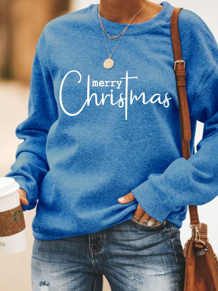 

Merry Christmas Cross Women's Sweatshirt, Blue, Hoodies&Sweatshirts