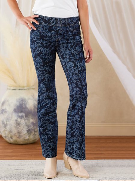 

Regular Fit Ethnic Casual Pants, Blue, Pants