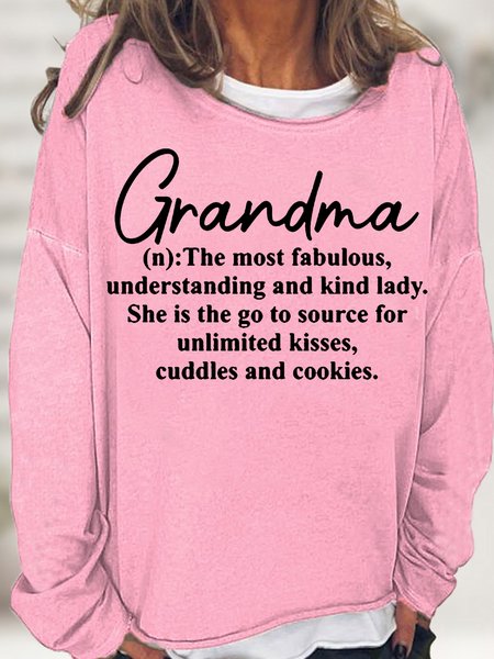 

Womens Grandma Gift Holiday Casual Sweatshirt, Pink, Hoodies&Sweatshirts