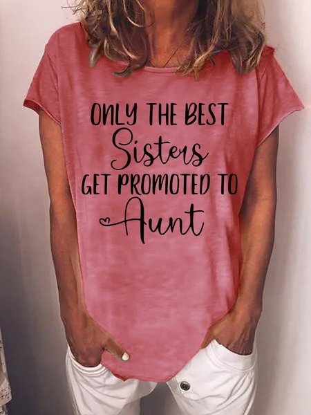 

Only The Best Sisters Get Promoted To Aunt Women's T-Shirt, Red, T-shirts