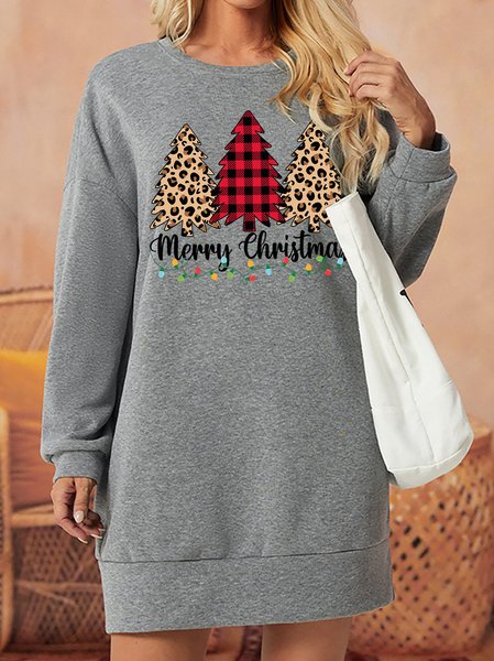 

Lilicloth X Manikvskhan Merry Christmas Women's Long Sleeve Dress, Gray, Dresses