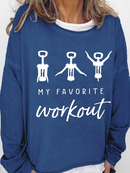My Favorite Workout Women's Sweatshirt, Deep blue, Hoodies&Sweatshirts