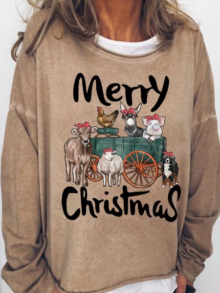 

Merry Christmas Women's Sweatshirt, Light brown, Hoodies&Sweatshirts