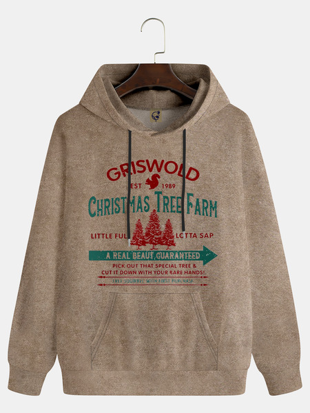 

Christmas Text Letters Hoodie Sweatshirt, Brown, Hoodies&Sweatshirts