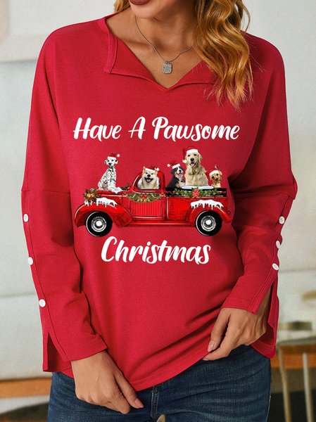 

Have A Pawsome Christmas Women's Sweatshirt, Red, Hoodies&Sweatshirts