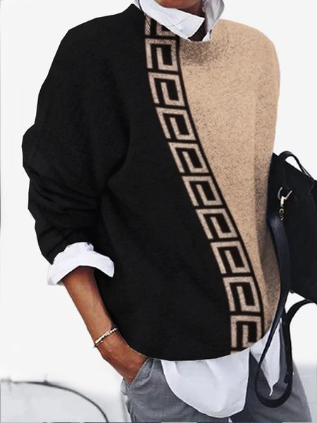 

Loose Casual Color Block Sweatshirt, Multicolor, Sweatshirts & Hoodies