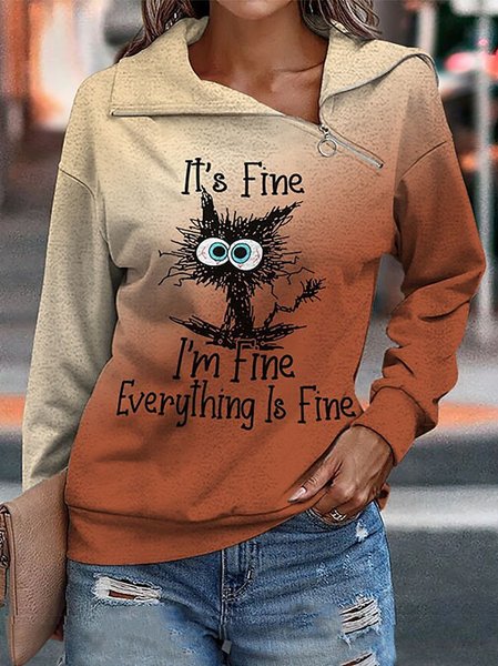 

Jersey Ombre Loose Casual Sweatshirt, Orange, Sweatshirts & Hoodies