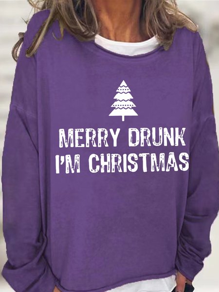 

Merry Drunk I'm Christmas Women's Sweatshirt, Purple, Hoodies&Sweatshirts