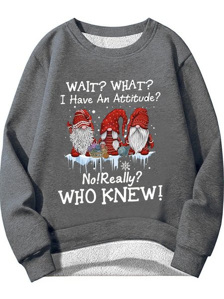 

Santa Claus Loose Crew Neck Sweatshirt, Gray, Sweatshirts & Hoodies
