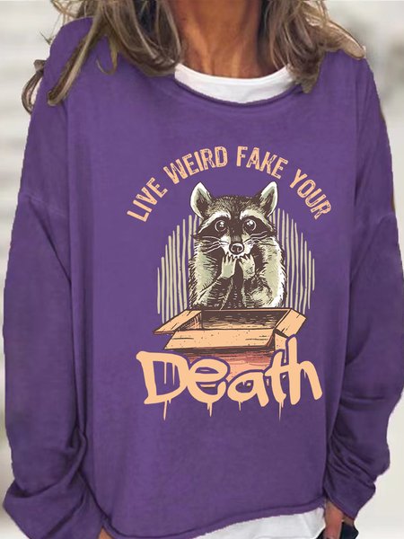 

Lilicloth X Jessanjony Live Weird Fake Your Death Women‘s Sweatshirt, Purple, Hoodies&Sweatshirts