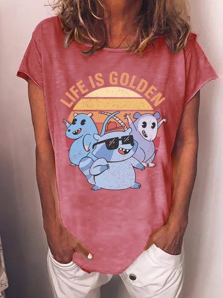 

Lilicloth X Jessanjony Life Is Golden Women's T-Shirt, Red, T-shirts