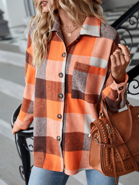 

Loose Casual Shirt Collar Blouse, Multicolor, Shirts & Blouses