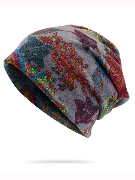 

All Over Print Ethnic Boho Graphic Beanie Hat, Color1, Women's Hats