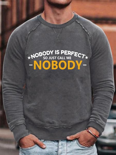 

Lilicloth X Roxy Nobody Is Perfect So Just Call Me Nobody Men's Sweatshirt, Gray, Hoodies&Sweatshirts